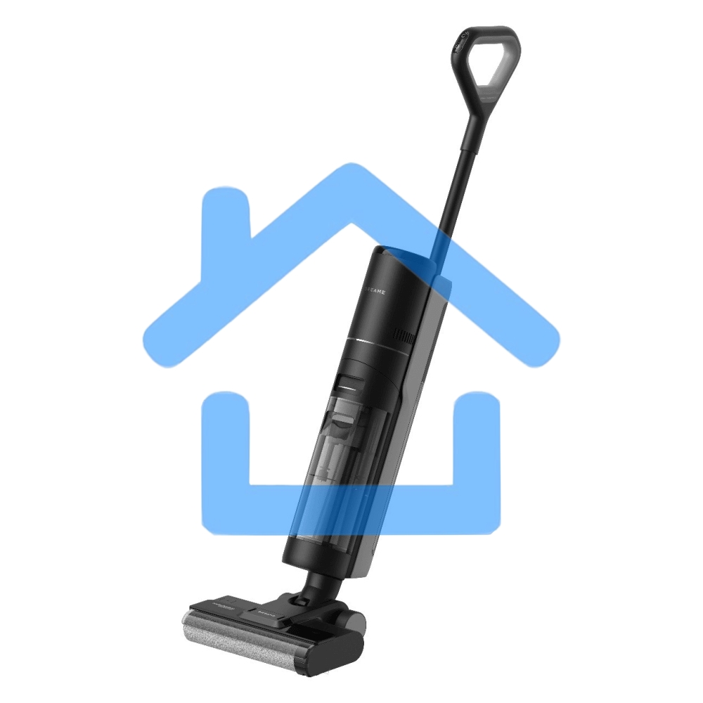 Пылесос вертикальный моющий Dreame Wet and Dry Vacuum H12S черный, питание от аккумулятора, 300 Вт, уборка влажная/сухая, пылесборник 0.7 л, работа от АКБ max 35 мин