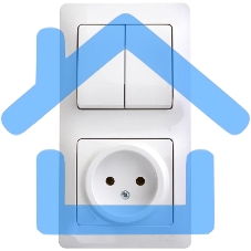 Блок комбинированный GLOSSA розетка + выкл. 2-кл. бел. SchE GSL000172