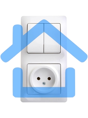 Блок комбинированный GLOSSA розетка + выкл. 2-кл. бел. SchE GSL000172