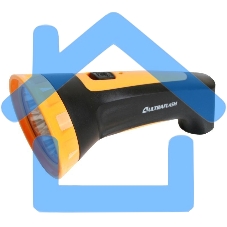 Фонарь LED 3807M (аккум. 220В черный/жел. 7 LED 2 режима SLA пласт. коробка) Ultraflash 12868