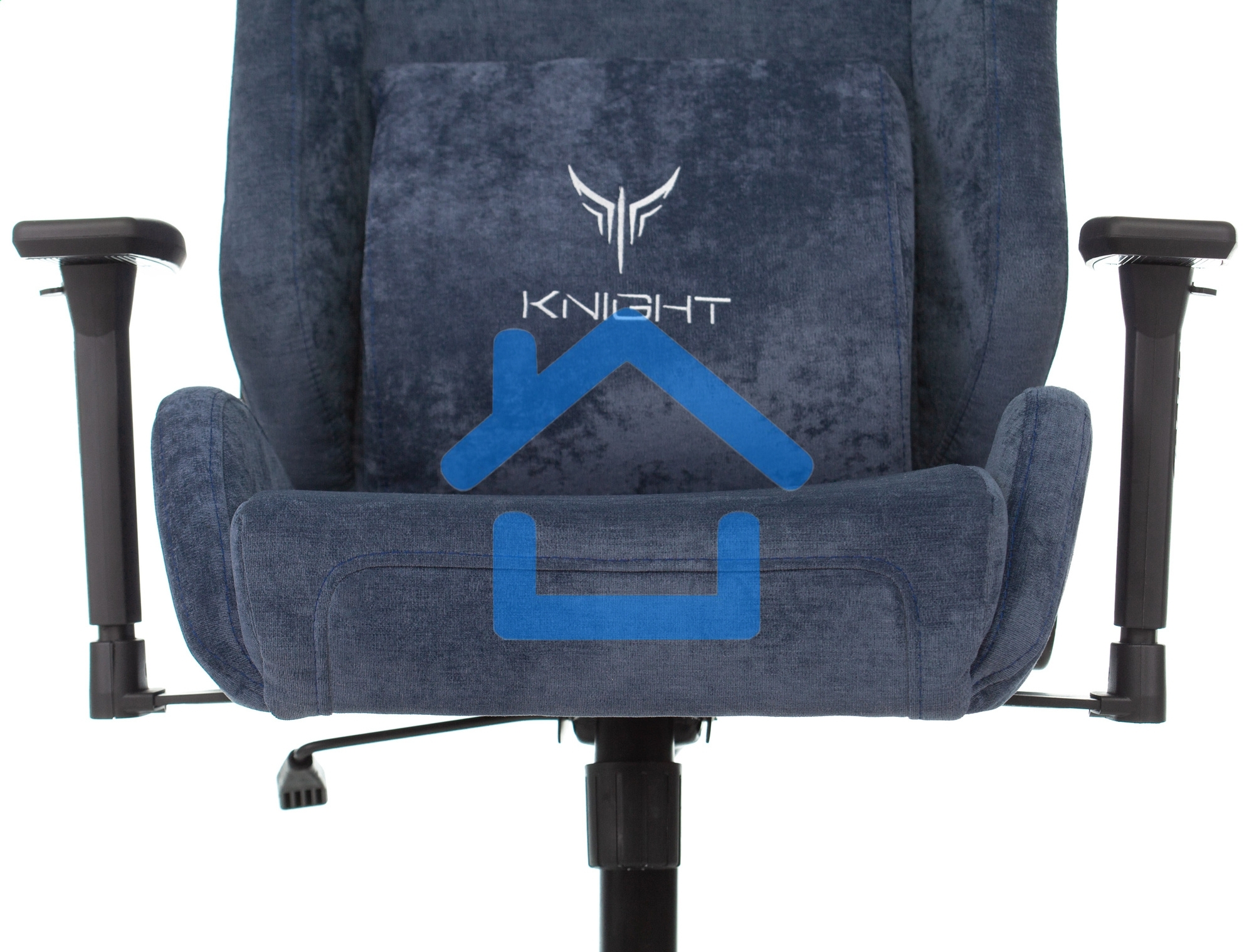 Кресло игровое Knight N1 Fabric синий Light-27 с подголов. крестовина металл