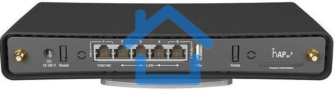 Беспроводной маршрутизатор MikroTik hAP ac3 with 4-core 716 MHz CPU, 256MB RAM, 5 x Gigabit LAN (PoE-out on port#5)