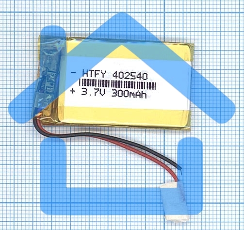 Аккумулятор Li-Pol (батарея) 4*25*40мм 2pin 3.7V/300mAh