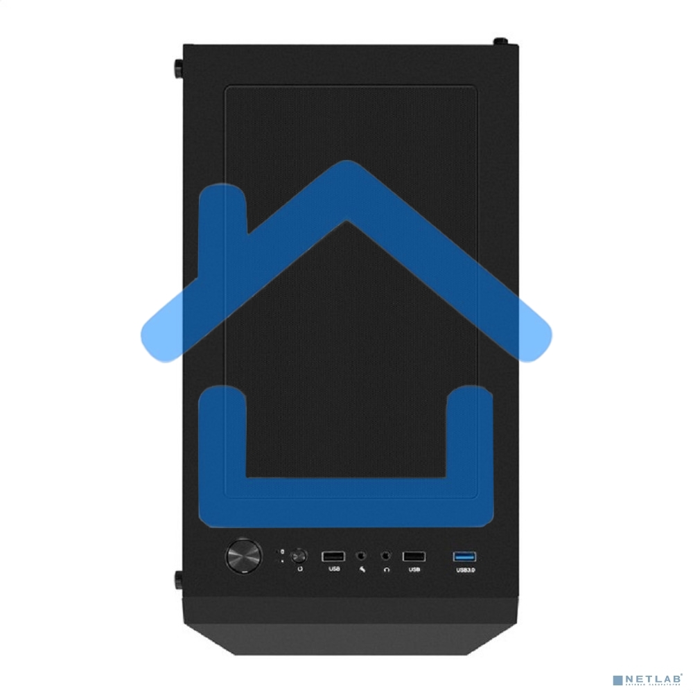 Компьютерный корпус Miditower ExeGate EVO-8227 (ATX, без БП, 2*USB+1*USB 3.0+HD Audio, черный, 3 вент. с RGb подсветкой, боковая панель - закаленное стекло)