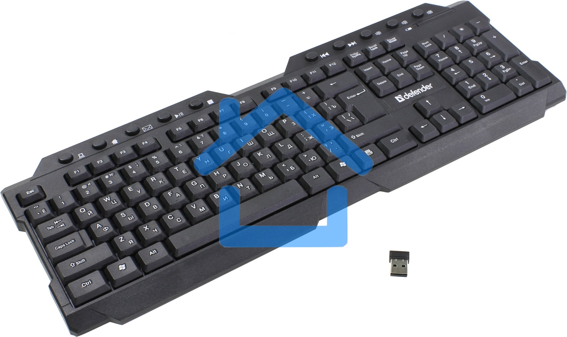 Клавиатура Defender Element HB-195 RU беспроводная USB черный