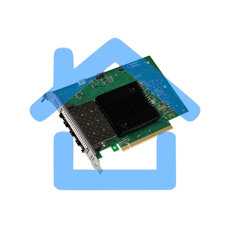 Сетевая карта Intel E810-XXVDA4, 4xSFP28 ports, 25GbE, PCI-E x16 gen3/gen4, iWARP/RoCEv2, IEEE 1588 PTP, ADQ, iSCSI, NFS, VMDq. PCI-SIG* SR-IOV Capable