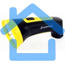 Фонарь LED 3804M (аккум. 220В черный/жел. 4 LED SLA пласт. коробка) Ultraflash 12867