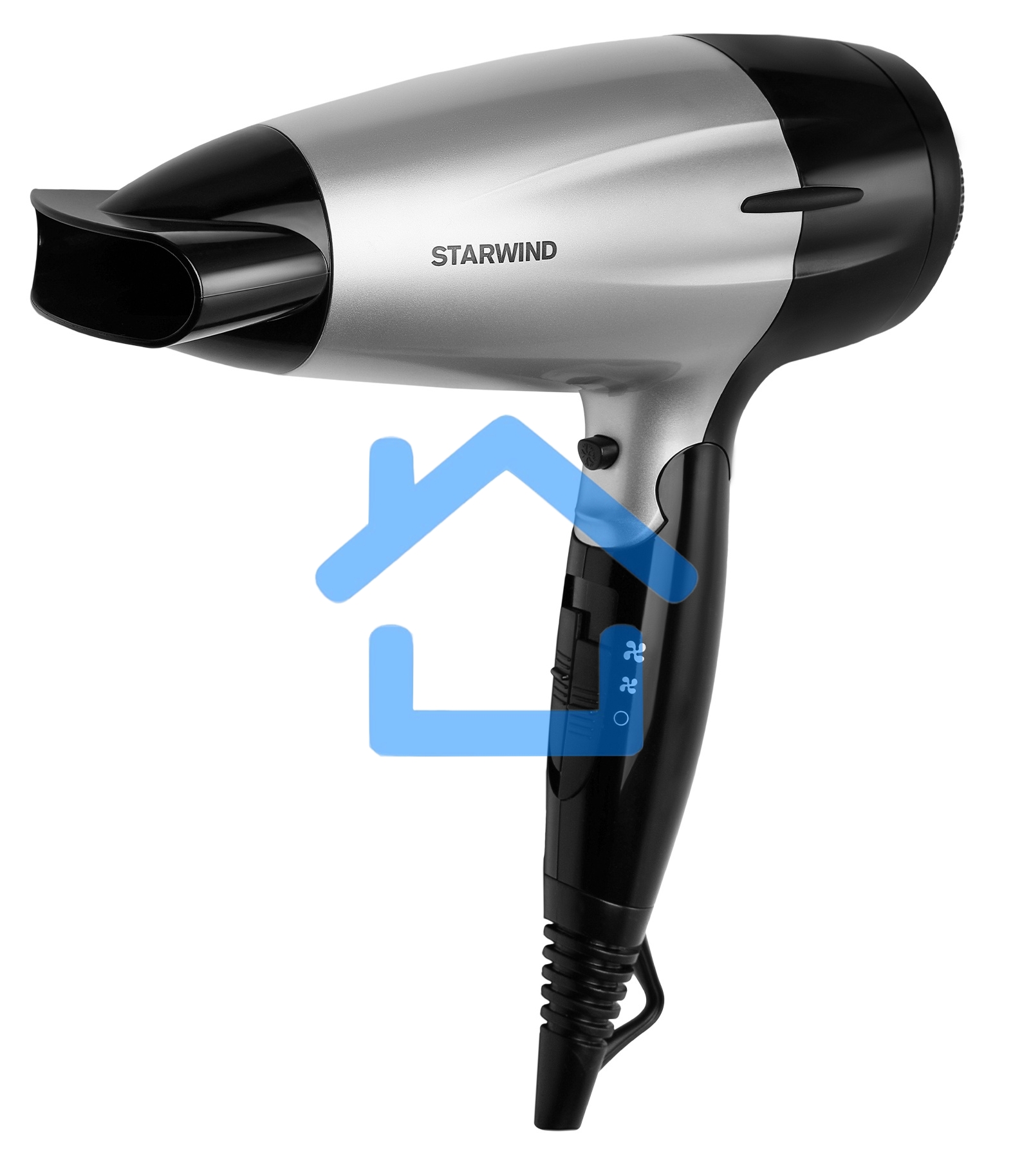 Фен Starwind SHD 6110 2000Вт черный/серебристый