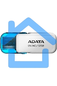 Флешка USB ADATA UV240 (AUV240-32G-RWH), 32 Gb, USB 2.0, R/W 15/5, белый/синий