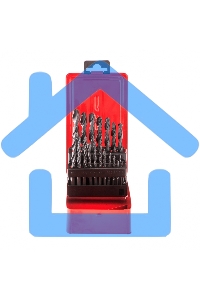 Набор сверл по металлу, 1-10 мм (через 0,5 мм, 3,2, 4,8 мм), HSS, 21шт, мет.бокс, цилин.хв. Sparta