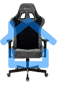 Кресло игровое Бюрократ VIKING 7 KNIGHT B FABRIC черный текстиль/эко.кожа крестовина металл/пластик