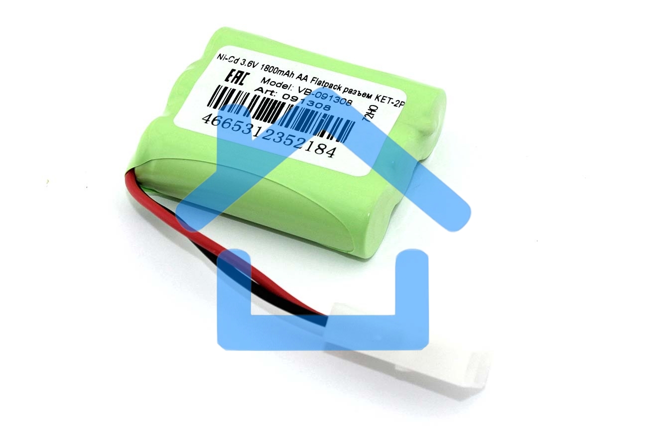 Аккумулятор Ni-Cd 3.6V 1800mAh AA Flatpack разъем KET-2P