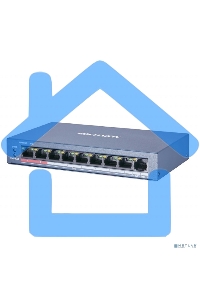 Коммутатор Hikvision DS-3E0109P-E/M(B) 9x100Mb 8PoE+ 58W неуправляемый