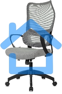 Кресло руководителя Бюрократ Sigma 2 серый, сетка/ткань, крестов. пластик