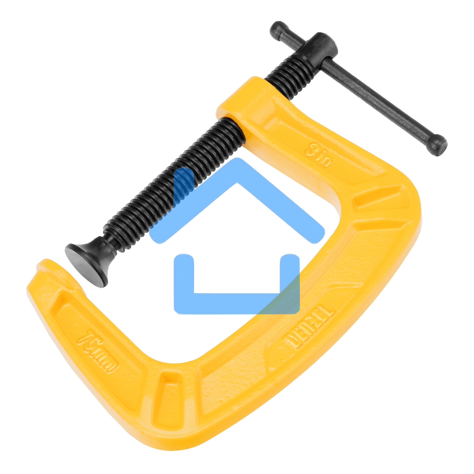 Струбцина Denzel G-образная усиленная, 75 мм