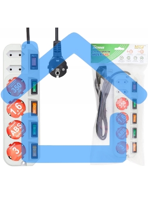 Сетевой фильтр Most ARG 3м (6 розеток) белый (пакет ПЭ)