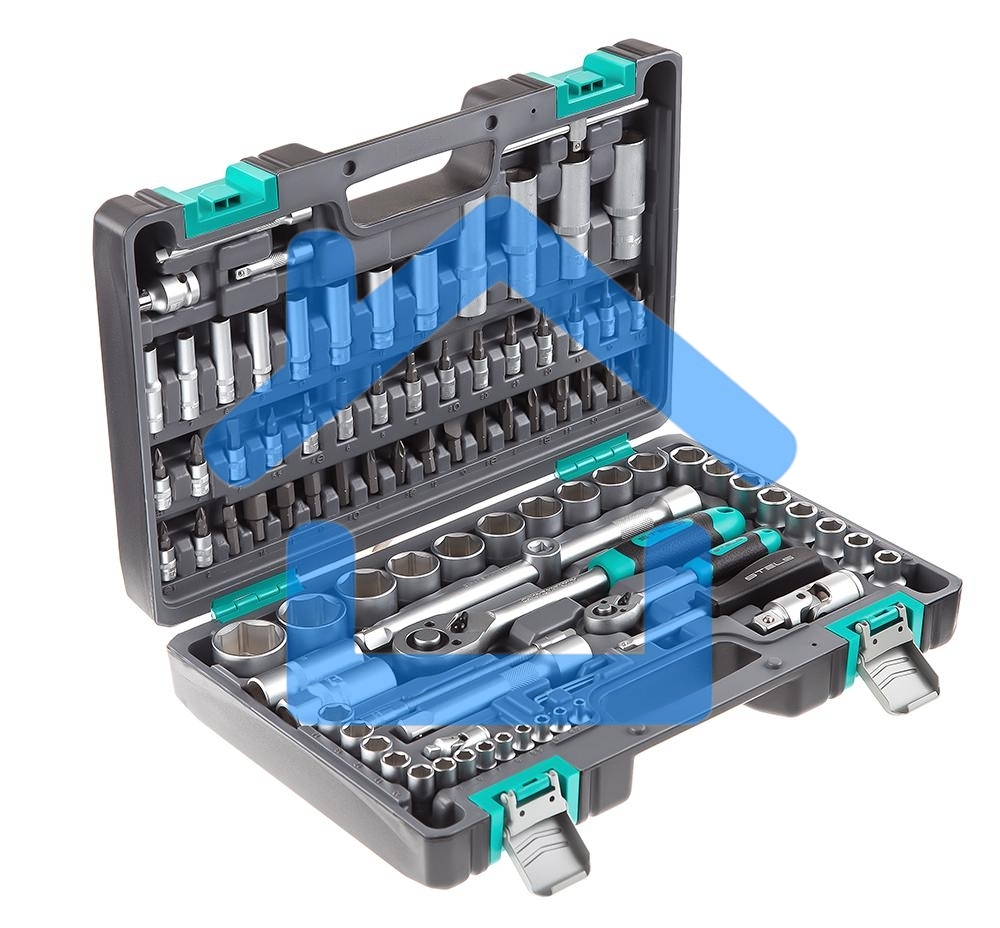 Набор инструментов STELS 141061/2'' 1/4'' CrV пластиковый кейс  94 предм.