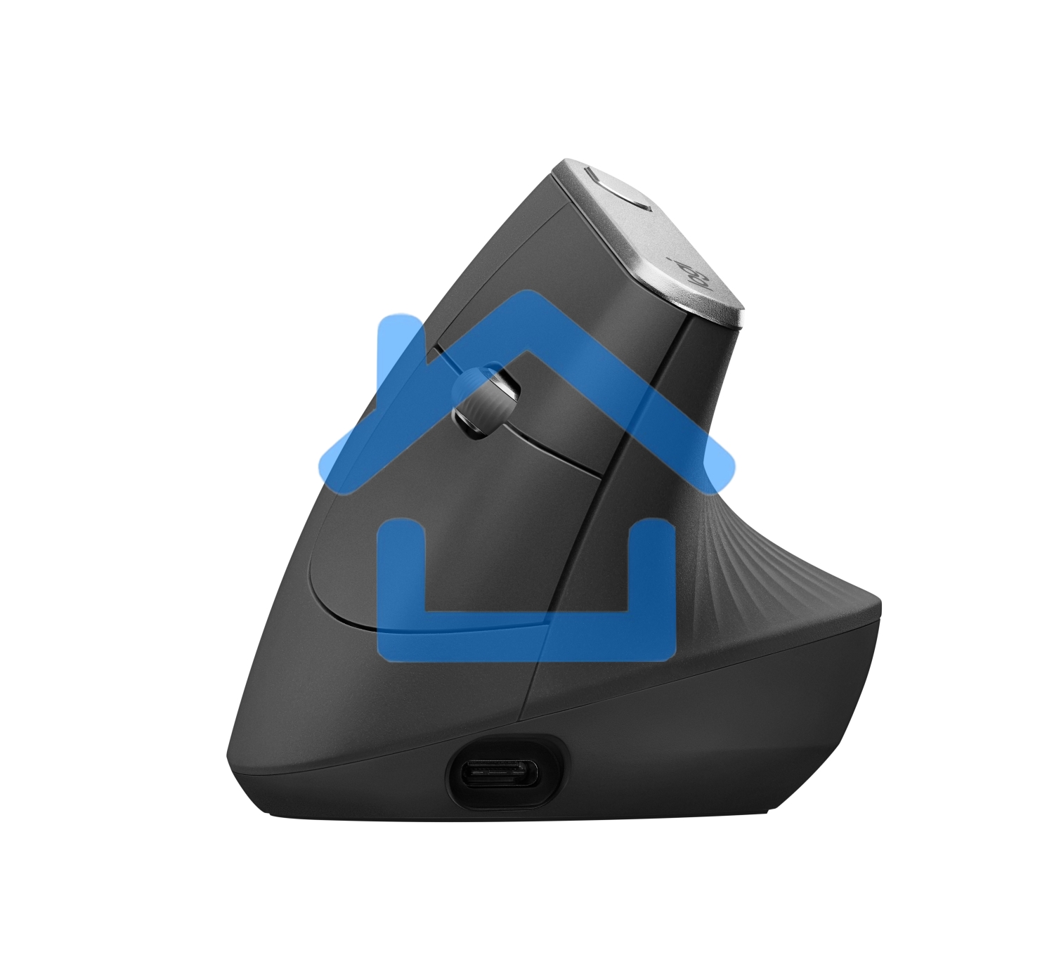 Мышь беспроводная/проводная Logitech MX Vertical графитовый, 4000 dpi, радиоканал, Bluetooth, USB, кнопки - 6