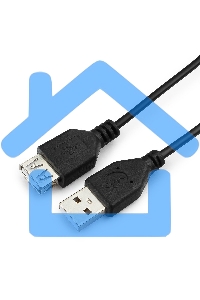 Кабель удлинительГарнизонUSB 2.0, AM/AF, 0.5м, пакет (GCC-USB2-AMAF-0.5M)