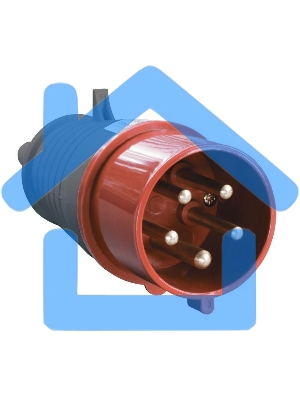 Вилка ИЭК 025 3P+PE+N 32А380В IP44