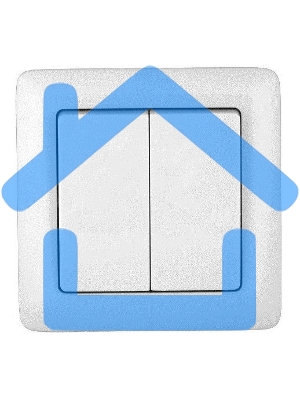 Выключатель WESSEN VS56-234-BХИТ белый 2-клавишный 6А скрытый монтаж