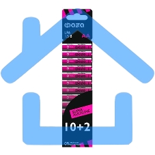 Элемент питания алкалиновый LR6 Super Alkaline SBL-10+2 (уп.12шт) ФАZА 2854582, 1.5 В