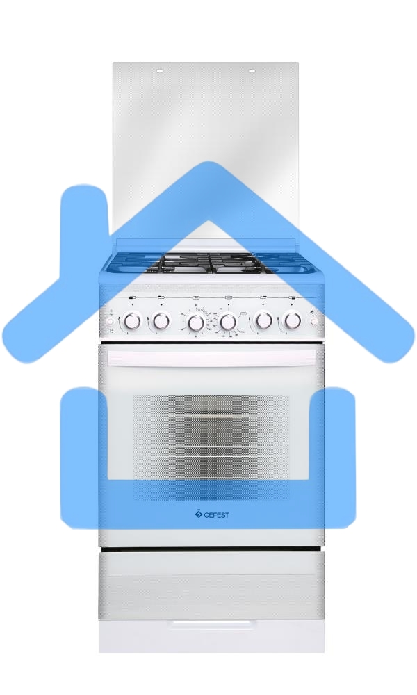 Плита газовая Gefest ПГ 5300-02 0040 белый, конфорок 4 шт, духовка 52 л, 50 см x 85 см x 58.5 см