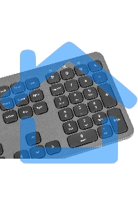 Комплект клавиатура + мышь Оклик 300M клав:серый мышь:серый/черный USB беспроводная slim