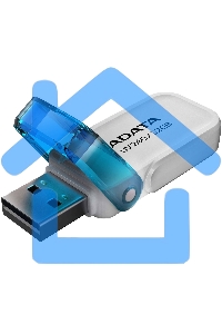 Флешка USB ADATA UV240 (AUV240-32G-RWH), 32 Gb, USB 2.0, R/W 15/5, белый/синий