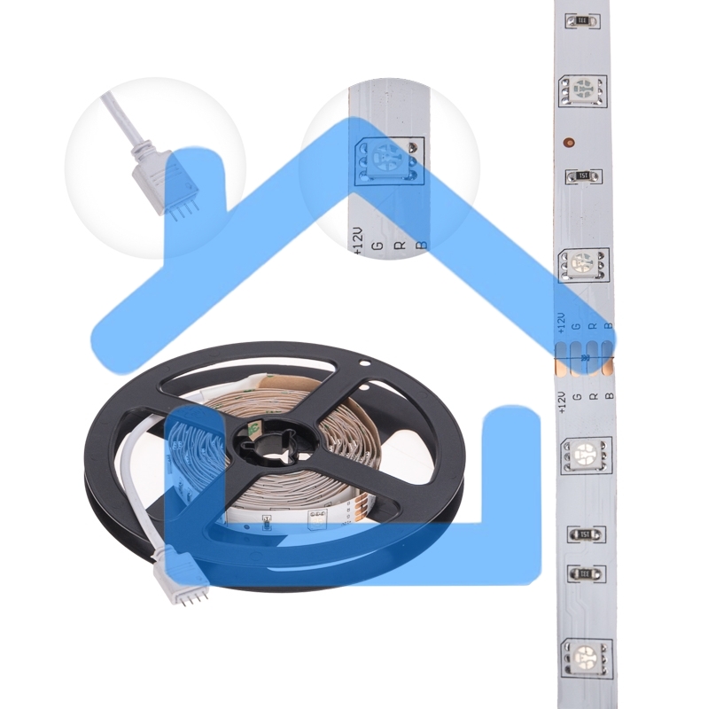 Лента LED 3 м 12 В 3030 RGB IP23 30 LED/м для БП с клеммами LAMPER