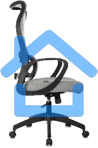 Кресло руководителя Бюрократ Sigma 2 серый, сетка/ткань, крестов. пластик