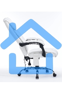 Кресло компьютерное Cactus CS-CHR-OC02M-WT белый, эко.кожа, крестов. сталь