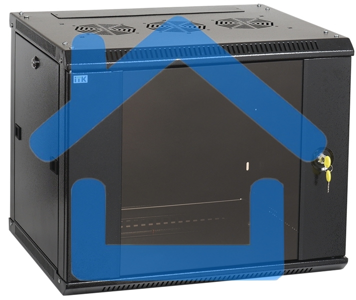 Шкаф LINEA W 12U 600x600 мм дверь стекло, RAL9005 ITK