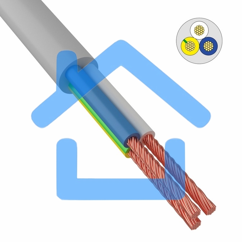 Провод соединительный ПВС 3x1,0 мм² 200 м белый ГОСТ 7399-97