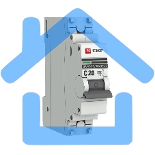 Выключатель автоматический EKF mcb4763-1-20C-pro 1P 20А (C) 4,5kA ВА 47-63 EKF PROxima