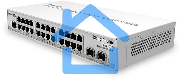 Коммутатор Mikrotik CRS326-24G-2S+IN with 800 MHz CPU, 512MB RAM, 24xGigabit LAN, 2xSFP+ cages, RouterOS L5 or SwitchOS (dual boot), desktop case, PSU