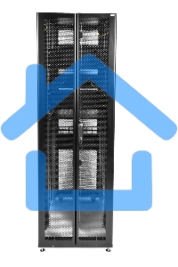 Шкаф серв. ПРОФ нап. 42U (600x1000) дверь перфорированная 2 шт., цвет черный, в сборе (ШТК-СП-42.6.10-44АА-9005) (1 коробка)