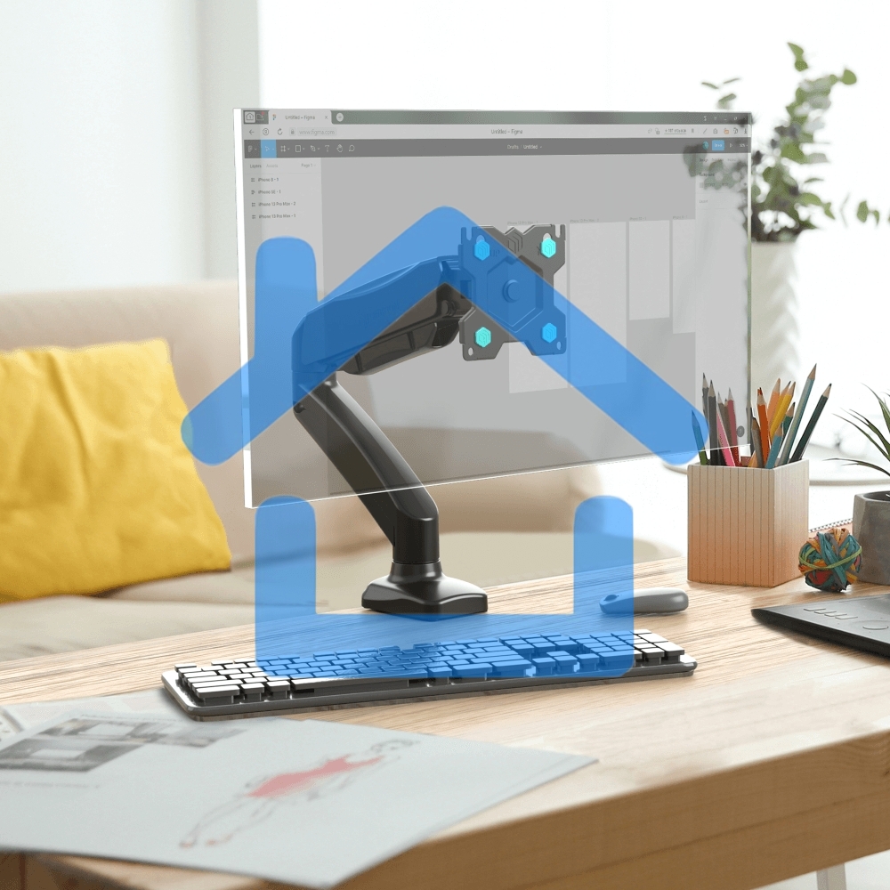 Кронштейн (держатель) ONKRON G80 для монитора 13