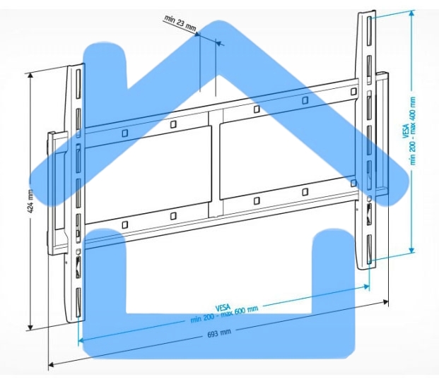 Кронштейн для телевизора Holder LCD-F6607 черный 42