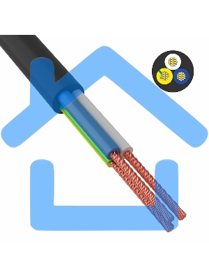 Провод соединительный ПВС 3х0,75 мм² 200 м черный ГОСТ 7399-97