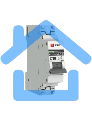 Выключатель автоматический EKF mcb4763-1-10C-pro 1P 10А (C) 4,5kA ВА 47-63 EKF PROxima