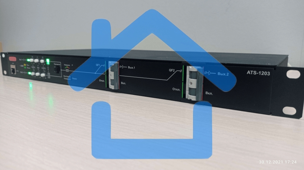 Автоматический ввод резерва Elemy ATS-1203/16/S/E/DO, 1U, 220B, 16A, Ethernet, Digital Output, in (2) C20, out (1) C19 (6) C13
