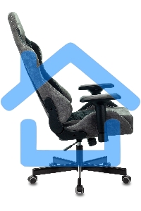 Кресло игровое Бюрократ VIKING 7 KNIGHT B FABRIC черный текстиль/эко.кожа крестовина металл/пластик