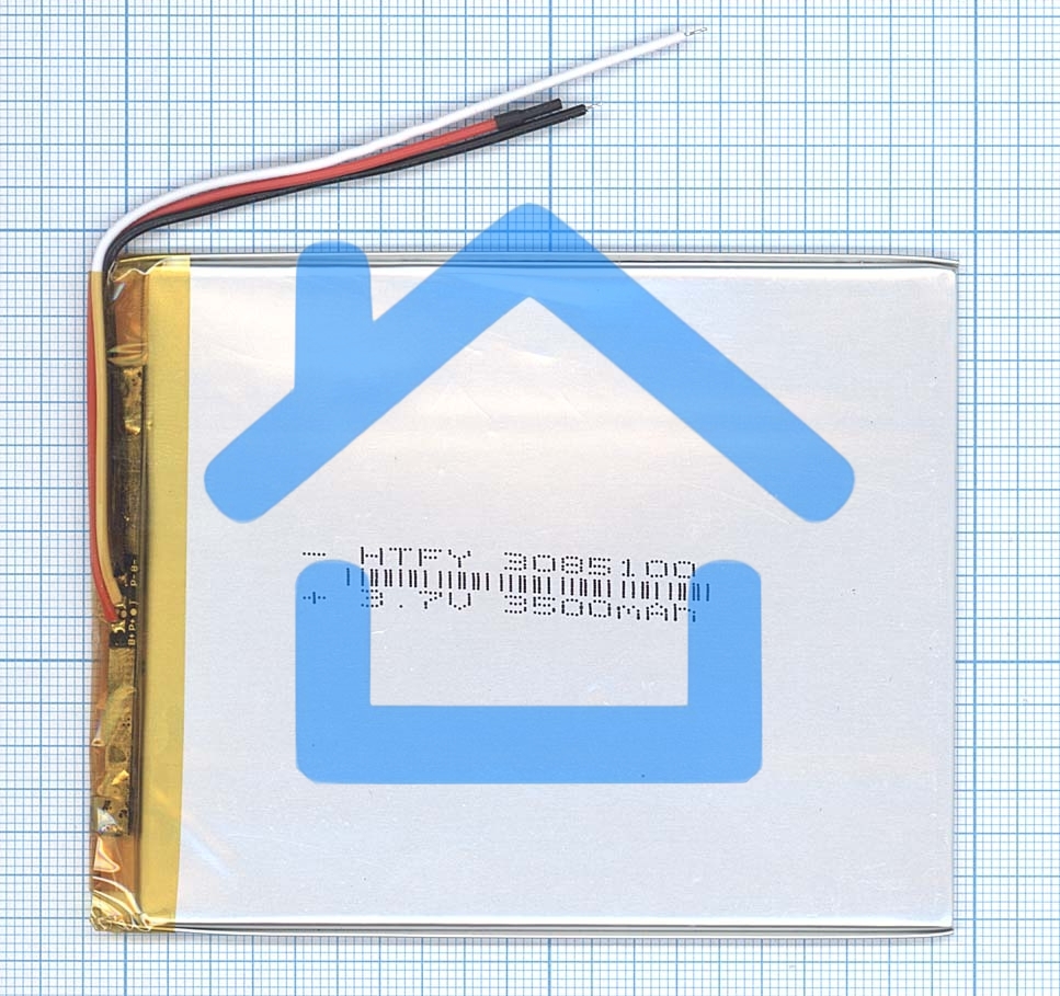 Аккумулятор Li-Pol (батарея) 3*85*100мм 3pin 3.7V/3500mAh