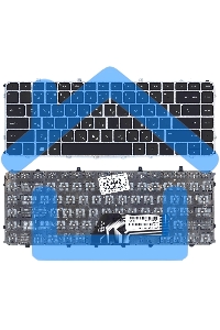 Клавиатура для ноутбука HP Envy 4-1000 Envy 6-1000 черная с серебристой рамкой