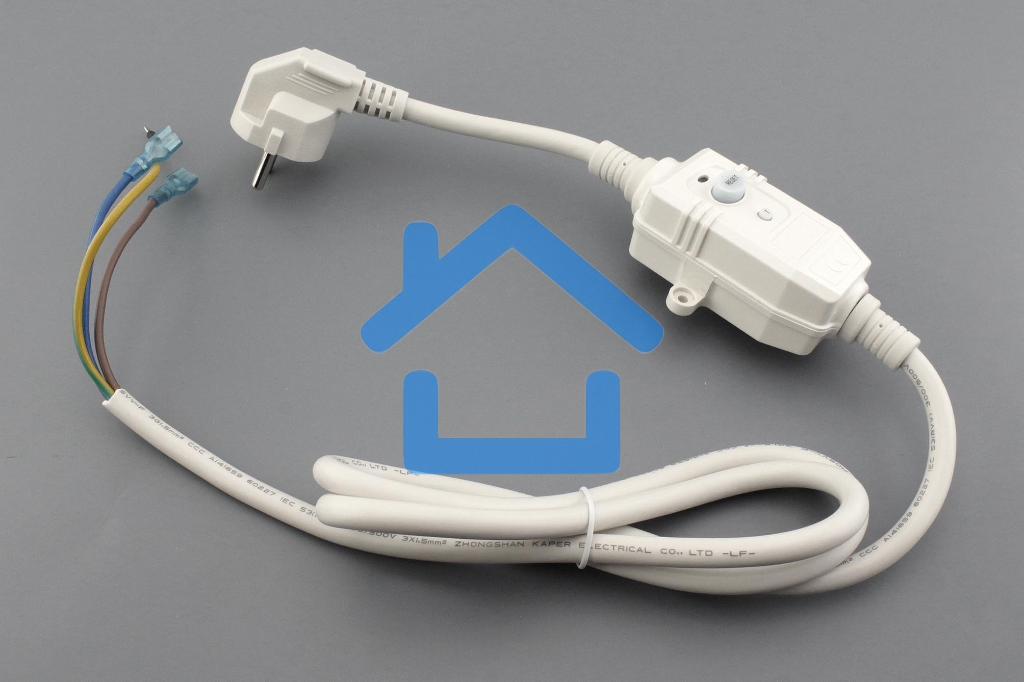 Кабель с УЗО для водонагревателей 16 A, 1,5 м 66598