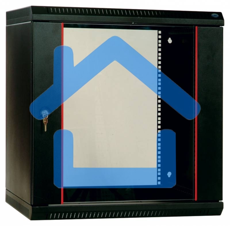 Шкаф телеком. настенный разборный 15U (600х520) дверь стекло (ШРН-Э-15.500) (1 коробка)