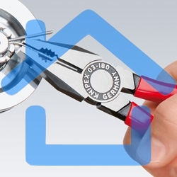 Пассатижи KNIPEX 0302180180мм ручки с двухцветными многокомпонентными чехлами