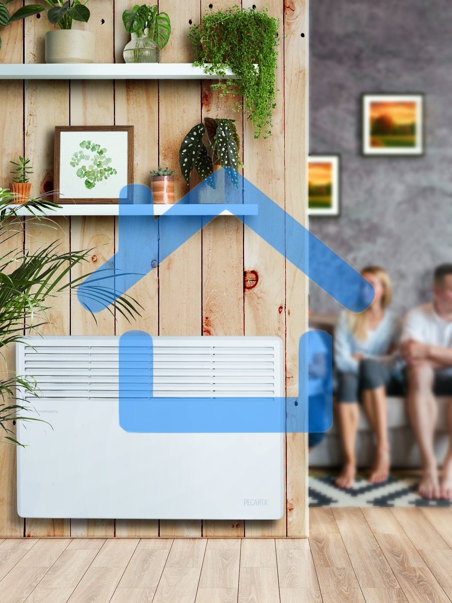 Конвектор Ресанта ОК-1600 белый, 1600 Вт, 20 м2, термостат