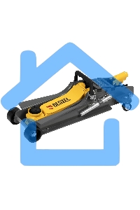 Домкрат гидравлический подкатной с фиксатором Denzel 2,5 т,85-385 мм, в пласт. кейсе